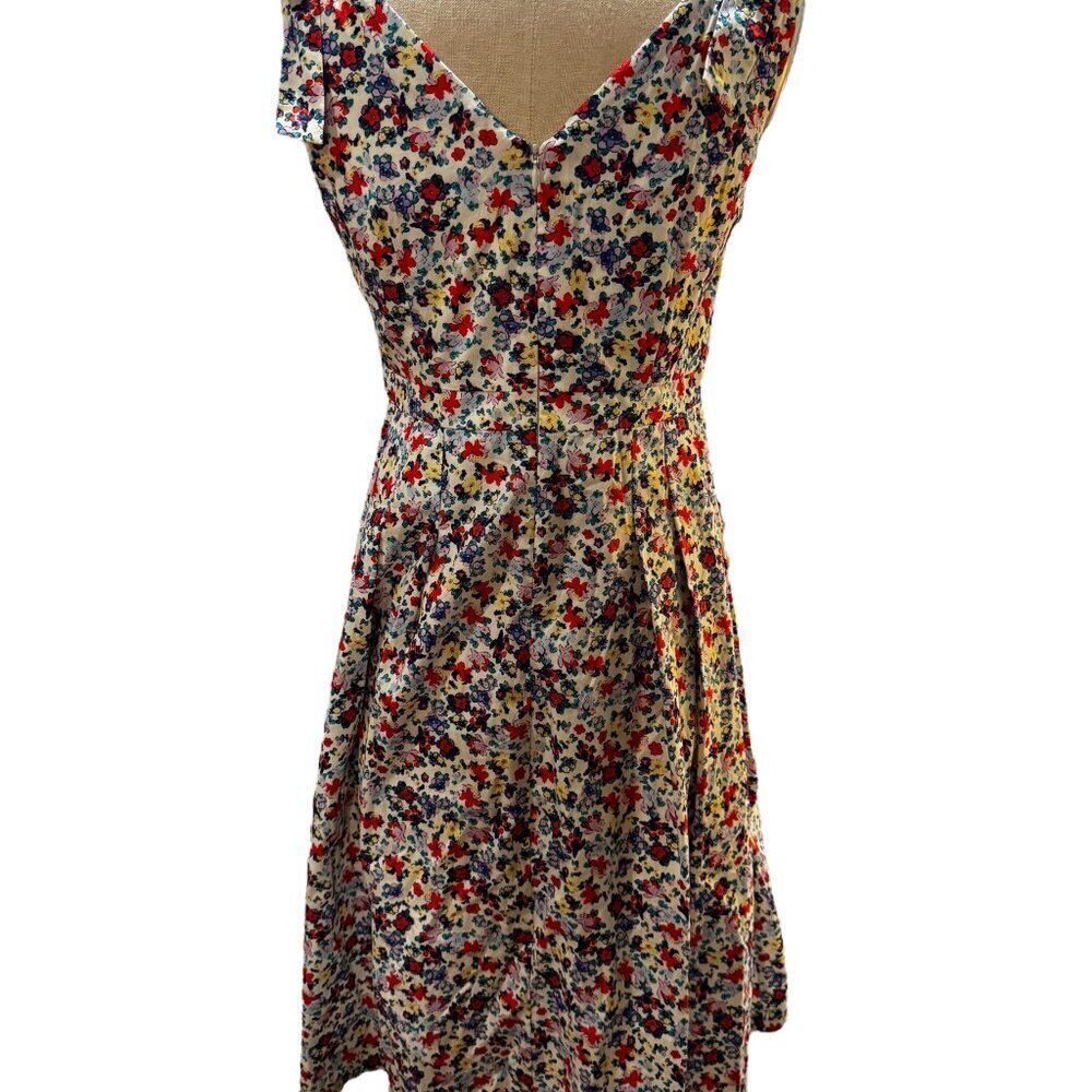 Liz Claiborne Floral Cotton Summer Dress Women’s Size 4 - Picture 5 of 5